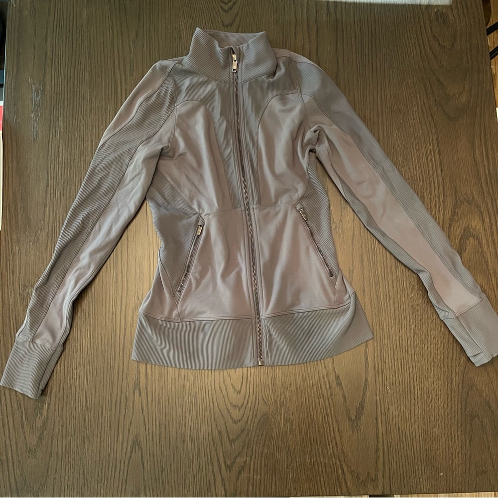 Lululemon grey athletic full zip jacket, size 6